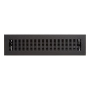Signature Hardware Modern Steel Floor/Wall Register, Matte Black, 2-1/4 in x 10 in, 954032-FW-210