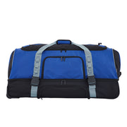 Travelers Club Luggage Protege 36 in Jumbo Drop-Bottom Rolling Travel Duffel Bag, Blue and Black, Extra Large, Polyester PG97-170-028-05