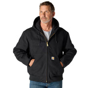 Carhartt Men's Loose Fit Firm Duck Insulated Active Jacket, Black, Medium, 106673BLK-MEDREG