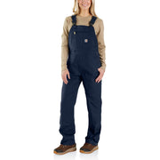 Carhartt Flame-Resistant Rugged Flex Loose-Fit Duck Bib Overalls for Women, Dark Navy, Medium, 105780