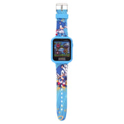 SEGA SNC4171NVWM Sonic The Hedgehog iTime Unisex Child Smart Watch with Silicone Strap and Blue Case 42mm