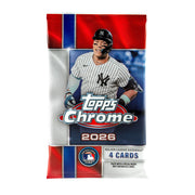 Topps 2026 Chrome Baseball Trading Cards Blaster Box, 7 Packs, 4 Cards Per Pack, Exclusive Refractors