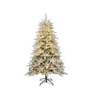 Holiday Time 7.5' Pre-Lit Northern Fir Green Flocked Artificial Christmas Tree with Warm White Lights