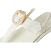 OluKai La'T T-Bar Sandals for Ladies - White Sand/White Sand - 6M