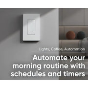 Wyze WLPS1-RB Smart 15 Amp Programmable Touch and Push Button Light Switch, White 1-Pack
