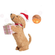 DEORAB 24 Inch Christmas Dog Decorations Lighted Outdoor Yard Decor