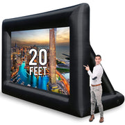 Khomo Gear Jumbo 20 Feet Inflatable Outdoor and Indoor Theater Projector Screen - Includes Inflation Fan, Tie-Downs and Storage Bag