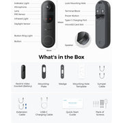 REOLINK 2K Battery Video Doorbell Camera, Black