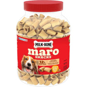 Milk-Bone MaroSnacks Peanut Butter Flavor (Artificially Flavored) Dog Treats with Real Bone Marrow, 40 Oz. Canister