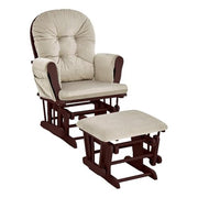 Suite Bebe 25917-EPB Mason Glider & Ottoman Set - White Finish with Oyster Cushions