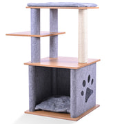 Vibrant Life 31.5inch Wooden Cat Tree Tower with Large Condo and Perch