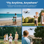 AUOSHI H857HPW Upgraded Mini Drone with 1080P WiFi Camera for Kids & Beginners , Black