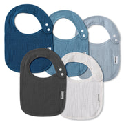 Gllquen SRW5003 Baby Muslin Bibs for Baby Boys Girls, Organic Muslin Baby Bib, 5-Pack