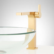 HIBISCUS SINGLE-HOLE VESSEL FAUCET - BRUSHED GOLD