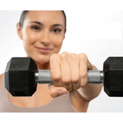 Marcy 150 lb. Rubber Hex Dumbbell Set with Rack