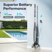 Aiper Pilot X1 Handheld Pool Vacuum: Anti-Clog System, 1,260 GPH Suction, Dual Filters, Lightweight Design - Gray