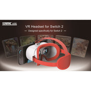 AIJUNCT VR Headset for Nintendo Switch 2, Adjustable HD Lenses, Comfortable Lightweight Design with Elastic Head Strap, 3D Virtual Reality Gaming Goggles