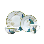 222 Fifth 1027WH801A1B71 Peacock Garden Dinnerware Set (16-Piece)