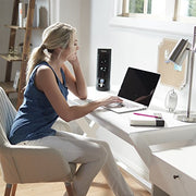 Honeywell QuietSet Slim Mini Tower Personal Table Fan, HTF210B, Black