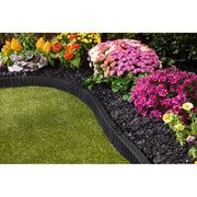 Expert Gardener DCEGTE2SLBK8 Recycled Rubber Garden Border Landscape Edging, 2 in x 3 ft, Black, Pack of 8