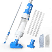 Syvio 2-in-1 Cordless Handheld Pool Vacuum with Telescopic Pole, 60 Min Runtime, Blue