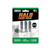 DoubleTake Archery Halo Nock Micro Lighted Nocks for .165-.166 ID Arrows, Green, 3-Pack, HN-1513