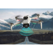 Wefone L106 Foldable Drone with 4K UHD Camera, GPS Positioning, Built-In LED Screen, Brushless Motor, Lightweight Under 249g, 2 Batteries, Gray