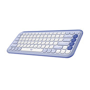 Logitech POP Icon Keys Wireless Bluetooth Keyboard, Lilac and Off-White, Multi-Device Easy-Switch, Programmable Action Keys, Compact Design