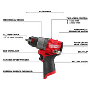Milwaukee 3403-20 M12 Fuel 1/2