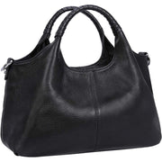 MAWCLOS Women Satchels Genuine Leather Top Handle Handbag, Large Work Tote Shoulder Bag, Black, 12.67x7.6x5.07 in, 1.92 lb, 1613445305