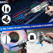 Boyun Daj Handheld Vacuum Cleaner, 15000Pa High Power, Cordless 7-in-1 Multifunctional, Silver, XC-B