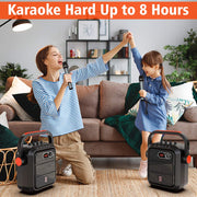 JYX JYX-66BT Bluetooth Karaoke Machine with 2 Wireless Microphones for Adults