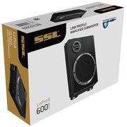 Sound Storm Laboratories LOPRO8 8 Inch Powered Under Seat Car Audio Subwoofer Built-in Amplifier 600 Watts Max, Low Profile, Remote
