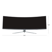 onn 49in Curved Dual FHD Gaming Monitor, 3840x1080, 144Hz Refresh Rate, 1ms Response Time, Adaptive-Sync, Programmable RGB Backlighting, Black, 100133225VN