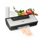 HBN Food Vacuum Sealer Machine, 80KPa Automatic Suction, Six Modes, Built-in Cutter and Bag Storage, Stainless Steel, CP-UFK-2032