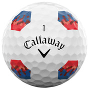 Callaway Chrome Tour X TruTrack Golf Balls, 4-Layer Tour Ball, White-Red/Blue, 1 Dozen, 2024