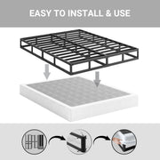 ULIESC SBS2503-9 Full Size Box Spring with Fabric Cover Sturdy Metal Mattress Foundation Noise Free Easy Assembly
