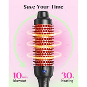 Wavytalk JDL-186 Thermal Brush 1.5 Inch Ionic Heated Ceramic Round Hair Styling Brush, Rose Gold