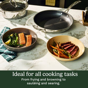 Cuisinart FusionPlus Stainless Steel 10-Inch Skillet with PFAS-Free PURELYSEAR Ceramic Nonstick, ArmorGuard Scratch-Resistant Interior, Cool Grip Handles, Aluminum-Encapsulated Base, FPS22-24