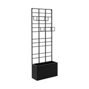 Expert Gardener EG5702464856004 Metal Raised Bed With Trellis, Durable Powder-Coated Iron, Black