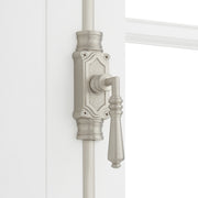 Signature Hardware Romlain 108 Inch Tall Door Cremone Security Bolt, Solid Brass, Brushed Nickel, Right Hand