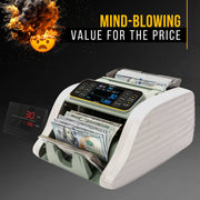 Kolibri KBR-500 Bill Counter Machine, Mixed Denomination, Advanced IR/UV/MG Counterfeit Detection, Multi-Currency Support, Business Grade