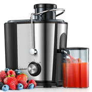 AICOOK Juilist 2-Speed Electric Juicer Machines, 400W, 11 Fl Oz, Silver