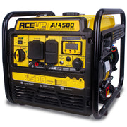 Aceup Energy 4500 Watt Inverter Generator, 223cc 4-Stroke OHV Engine, 3600 Running Watts, 10 Hour Runtime, Pull Cord Start, Yellow