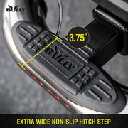 Bully Hitch Step with Integrated LED Brake Light, Chrome Stainless Steel, Fits 2-Inch Receivers, Anti-Skid Pad, CR-600L