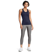 Under Armour Womens HeatGear Tech High-Rise Ankle Leggings, 4-Way Stretch, No-Slip Waistband, Charcoal Light Heather, Small, 1365335