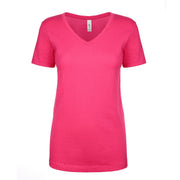 Next Level Women's Ideal V-Neck T-Shirt, Lightweight 60% Cotton 40% Polyester, Classic Fit, Tear-Away Label, N1540