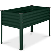 Best Choice Products Elevated Galvanized Metal Garden Bed, 48x24x30 in, Dark Green, SKY8705