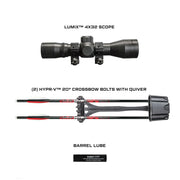 Killer Instinct Boss-X DC Triggerbox Tactical Crossbow Package, 195lb Draw Weight, 405 FPS, Black, 1240