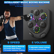 YORWHIN Music Boxing Machine for Adults, Wall Mounted Boxing Training Equipment w/9 Modes & Speeds, Black